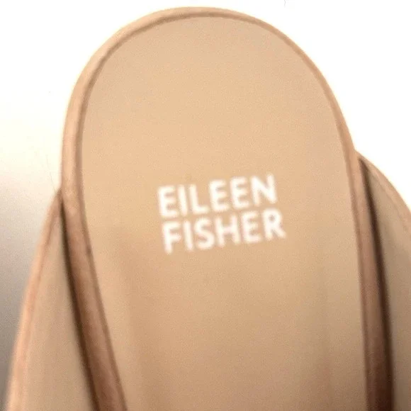 Eileen Fisher "Katniss" Tan Nubuck Open Toe Slides Size 10 Neutral - Picture 8 of 10
